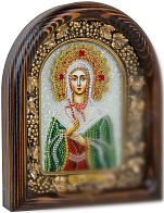 Икона Дарья мученица со стеклом