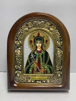 418 Именная икона Иулия(Юлия) Карфагенская бисер дерево 418 Именная икона Иулия(Юлия) Карфагенская бисер дерево