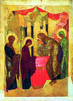 Икона Сретенье Господне (Рублев 15 век) Икона Сретенье Господне (Рублев 15 век)