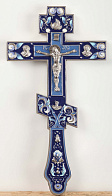 Крест напрестольный никель и эмаль