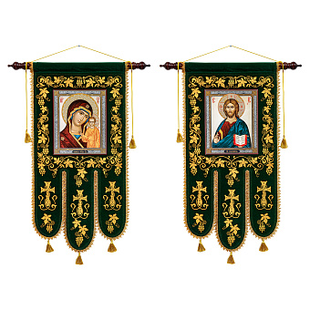 Хоругви малые бархат печать пара Хоругви малые бархат печать пара