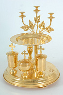 Блюдо всенощное малое золочение гравировка (с мельх. вклад.) Блюдо всенощное малое золочение гравировка (с мельх. вклад.)