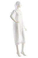 Комплект №2 нижнего белья для погребения: сорочка, штаны и платок на голову из 100% сорочечного хлопка