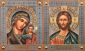 Иконы для венчания Господь Вседержитель и Божия Матерь Казанская