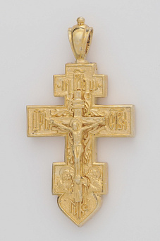 Крест мощевик малый латунь / золочение Крест мощевик малый латунь / золочение