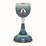 Потир 0.5л 4-финифти, филигрань, эмаль колос №1 / серебрение с чернением / серебряный стакан (УИН) Потир 0.5л 4-финифти, филигрань, эмаль колос №1 / серебрение с чернением / серебряный стакан (УИН)