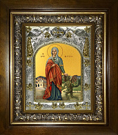 Икона освященная ''Марина великомученица'', в деревяном киоте