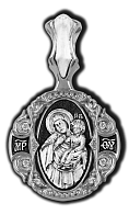 Подвеска-икона Божией Матери "Отрада и утешение" серебряная