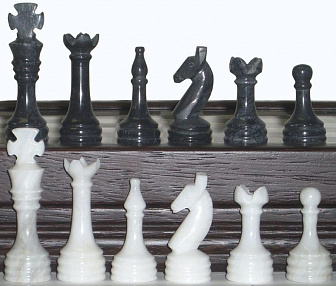 Шахматы каменные малые изысканные (высота короля 3,10")