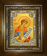 Икона освященная Иосиф Прекрасный праведный в деревянном киоте