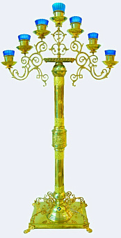 Семисвечник запрестольный малый лак Семисвечник запрестольный малый лак