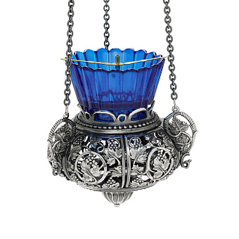 Лампада подвесная №88 серебрение чернение Лампада подвесная №88 серебрение чернение