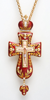 Крест наперсный № 3 эмаль /золочение/ Крест наперсный № 3 эмаль /золочение/