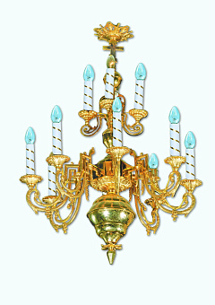 Паникадило 2 яруса 12 свечей малое золочение Паникадило 2 яруса 12 свечей малое золочение