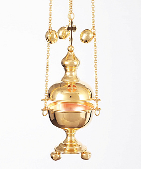 Кадило круглое малое золочение с позвонцами Кадило круглое малое золочение с позвонцами