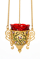 Лампада филигранная №44 эмаль / золочение Лампада филигранная №44 эмаль / золочение