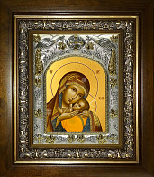 Икона освященная Корсунская Божией Матери в деревянном киоте