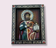 Икона Святой Князь Ярослав Мудрый, резная из дерева