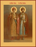 Икона Князья Страстотерпцы Борис и Глеб