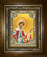 Икона освященная Варвара великомученица в деревянном киоте