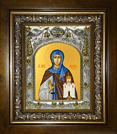 Икона освященная ''Ангелина Сербская Блаженная'', в деревяном киоте