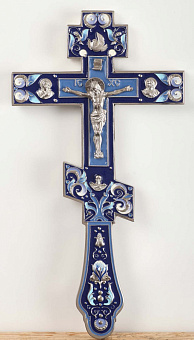 Крест напрестольный никель и эмаль Крест напрестольный никель и эмаль