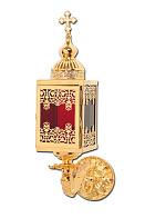 Фонарь пасхальный 4-х гранный под лампаду золочение Фонарь пасхальный 4-х гранный под лампаду золочение