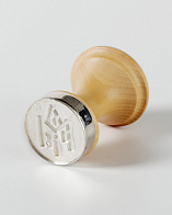 Печать для просфоры с литой накладкой серебрение ф 40 Божия Матерь Печать для просфоры с литой накладкой серебрение ф 40 Божия Матерь