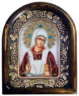 Икона Святая Мученица Аполлинария Тупицына, бисер
