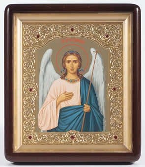 Икона в киоте 18х24 фигурный, темпера №8, рамка фигурная, золочёная Ангел Хранитель 1 Икона в киоте 18х24 фигурный, темпера №8, рамка фигурная, золочёная Ангел Хранитель 1