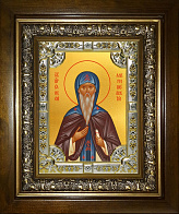 Икона освященная Елисей Лавришевский преподобный в деревянном киоте