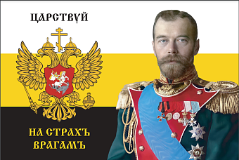 Флаг 184 Николай II Царствуй на страхъ врагамъ 90х135 материал сетка для улицы Флаг 184 Николай II Царствуй на страхъ врагамъ 90х135 материал сетка для улицы