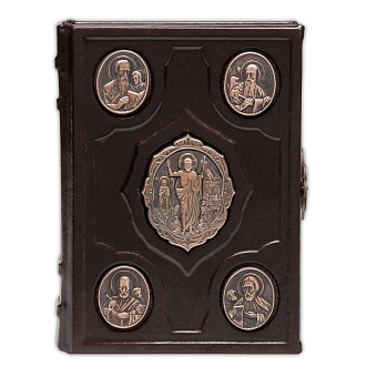 Евангелие 170х120 кожаный оклад г / пл патинирование Евангелие 170х120 кожаный оклад г / пл патинирование