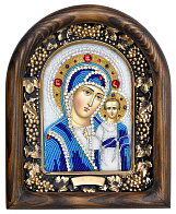 Икона Пресвятой Богоматери Казанская бисером