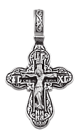 Православный крестик из серебра нательный