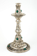 Подсвечник №2 / 1 свеча / чеканка серебро (УИН) Подсвечник №2 / 1 свеча / чеканка серебро (УИН)