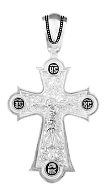 Православный ювелирный крест серебряный с чернением