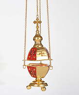 Кадило шестигранное №2 золочение эмаль Кадило шестигранное №2 золочение эмаль