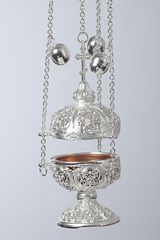 Кадило круглое №10 литьевое / серебрение Кадило круглое №10 литьевое / серебрение