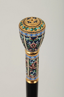 Посох №24 неразборный серебро филигрань, эмаль, роспись / золочение / (УИН) Посох №24 неразборный серебро филигрань, эмаль, роспись / золочение / (УИН)