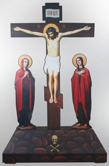 Крест Голгофа с Предстоящими канвас