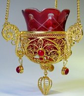 Лампада филигранная №1 / золочение Лампада филигранная №1 / золочение