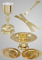 Потир 0.5 с принадлежностями с вклад.(нерж. сталь) золочение Потир 0.5 с принадлежностями с вклад.(нерж. сталь) золочение