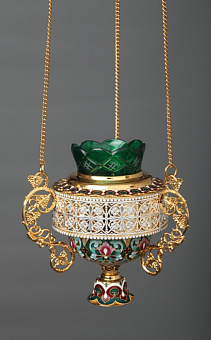 Лампада филигранная №10 эмаль / золочение, серебрение Лампада филигранная №10 эмаль / золочение, серебрение