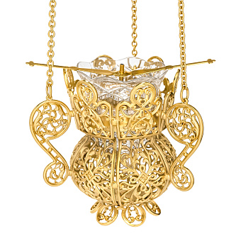 Лампада подвесная №47 литье / золочение Лампада подвесная №47 литье / золочение