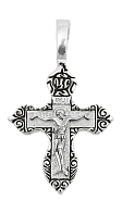Крестик серебряный с чернением православный