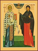 Киприан и Иустина мученики, икона