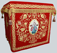 Облачение на престол бархат вышивка а/м выш.икона 1х1х1 Облачение на престол бархат вышивка а/м выш.икона 1х1х1