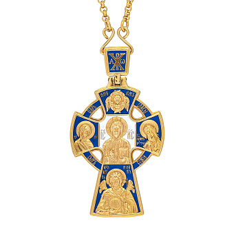 Крест наперсный №186 эмаль / золочение Крест наперсный №186 эмаль / золочение