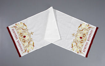 Рушник пасхальный лен вышивка 120х40 №1 Рушник пасхальный лен вышивка 120х40 №1